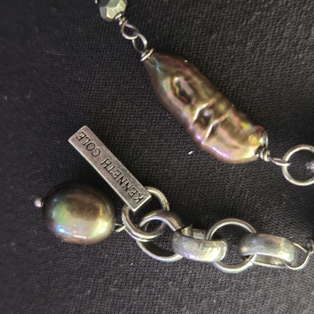 Kenneth Cole Iridescent Freshwater Pearl Link Bracelet - Multicolor - Picture 4 of 10